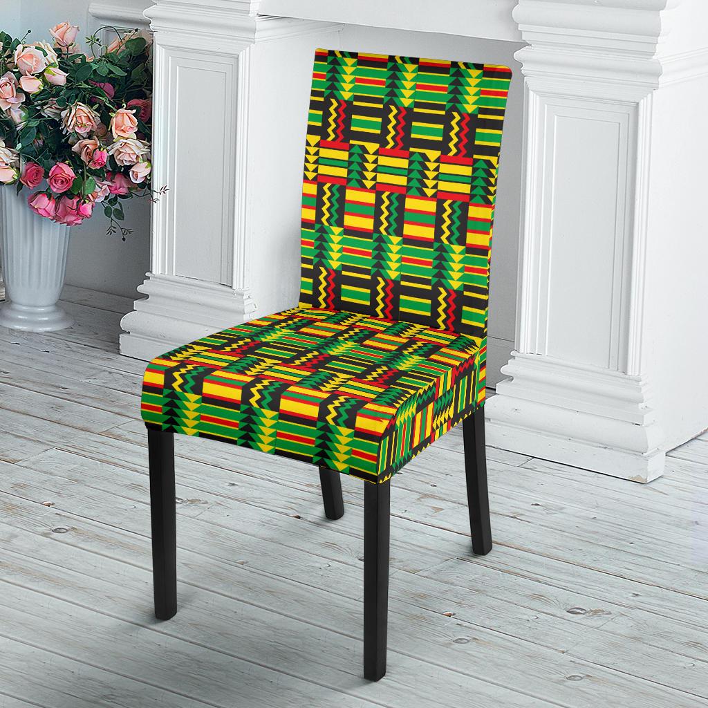 African Zip Zag Print Pattern Dinning Chair Slipper-JTAMIGO.COM