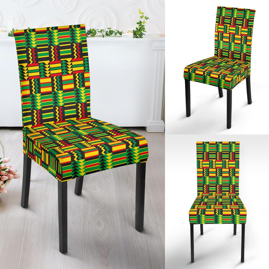 African Zip Zag Print Pattern Dinning Chair Slipper-JTAMIGO.COM