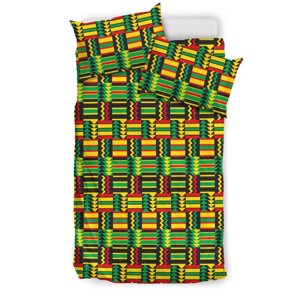 African Zip Zag Print Pattern Duvet Cover Bedding Set