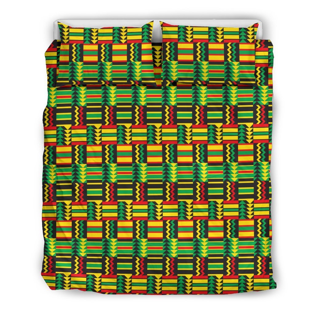 African Zip Zag Print Pattern Duvet Cover Bedding Set