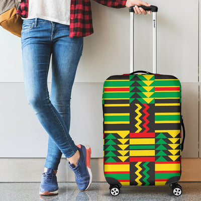 African Zip Zag Print Pattern Luggage Cover Protector