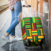 African Zip Zag Print Pattern Luggage Cover Protector