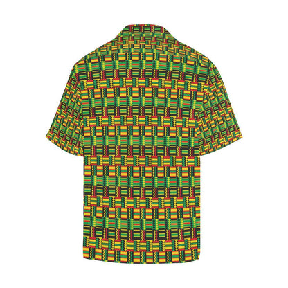 African Zip Zag Print Pattern Men Aloha Hawaiian Shirt