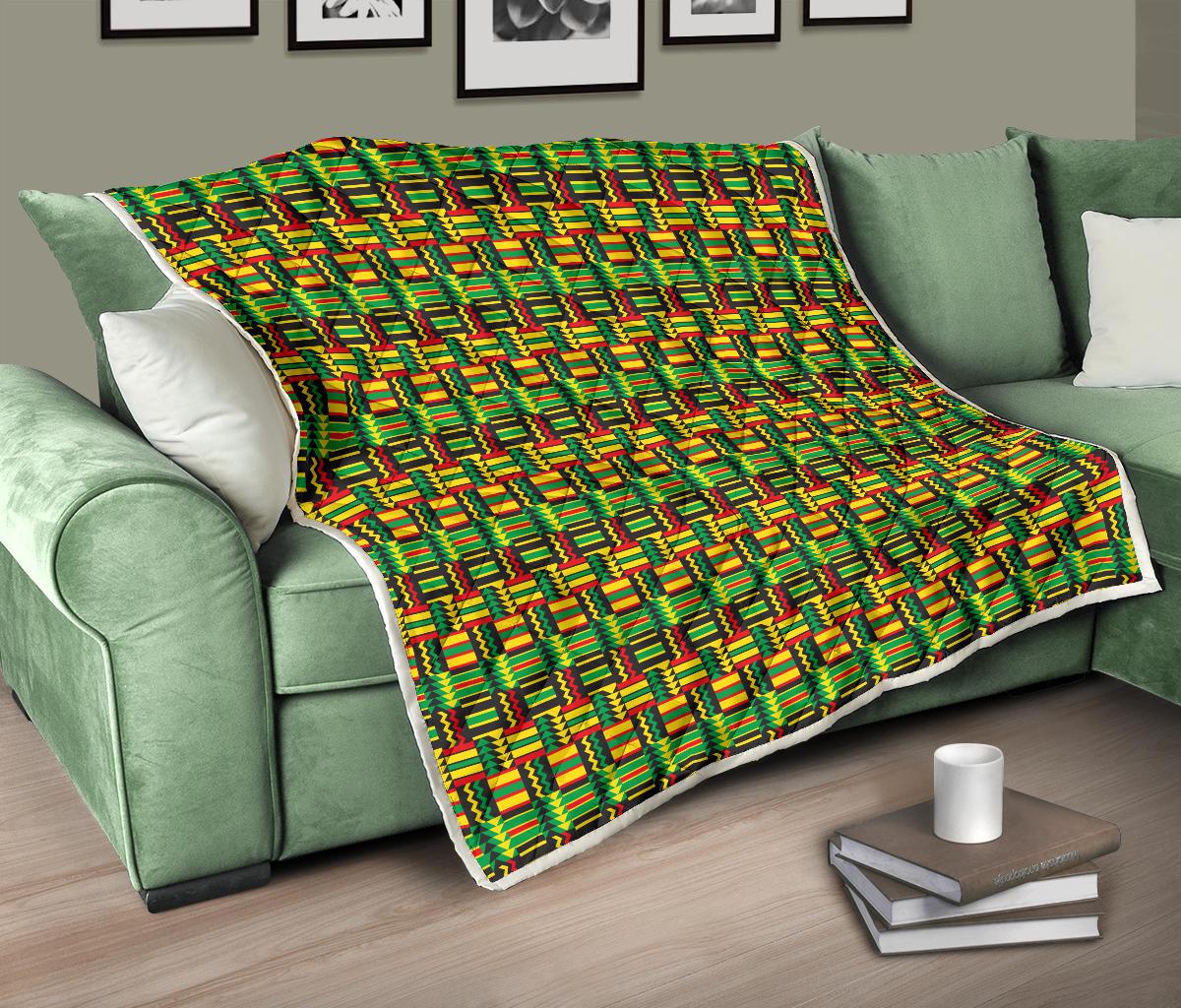 African Zip Zag Print Pattern Premium Quilt-JTAMIGO.COM