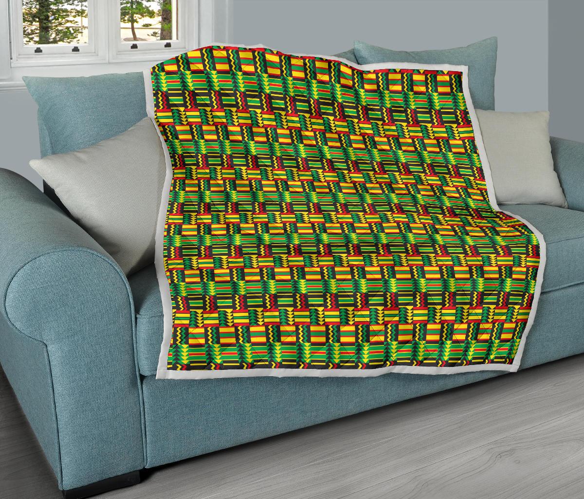 African Zip Zag Print Pattern Premium Quilt-JTAMIGO.COM