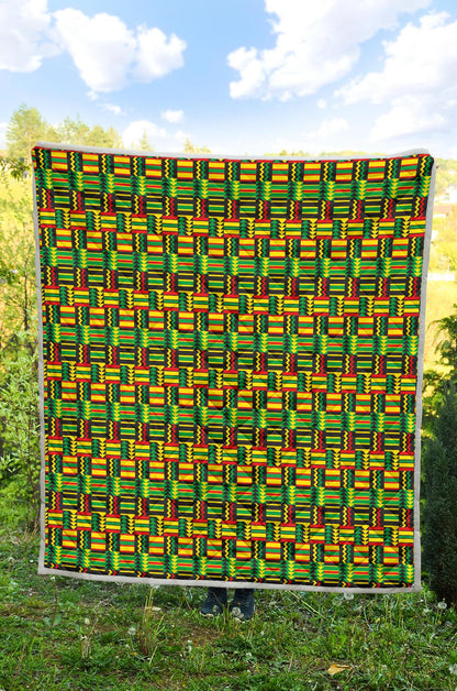African Zip Zag Print Pattern Premium Quilt-JTAMIGO.COM