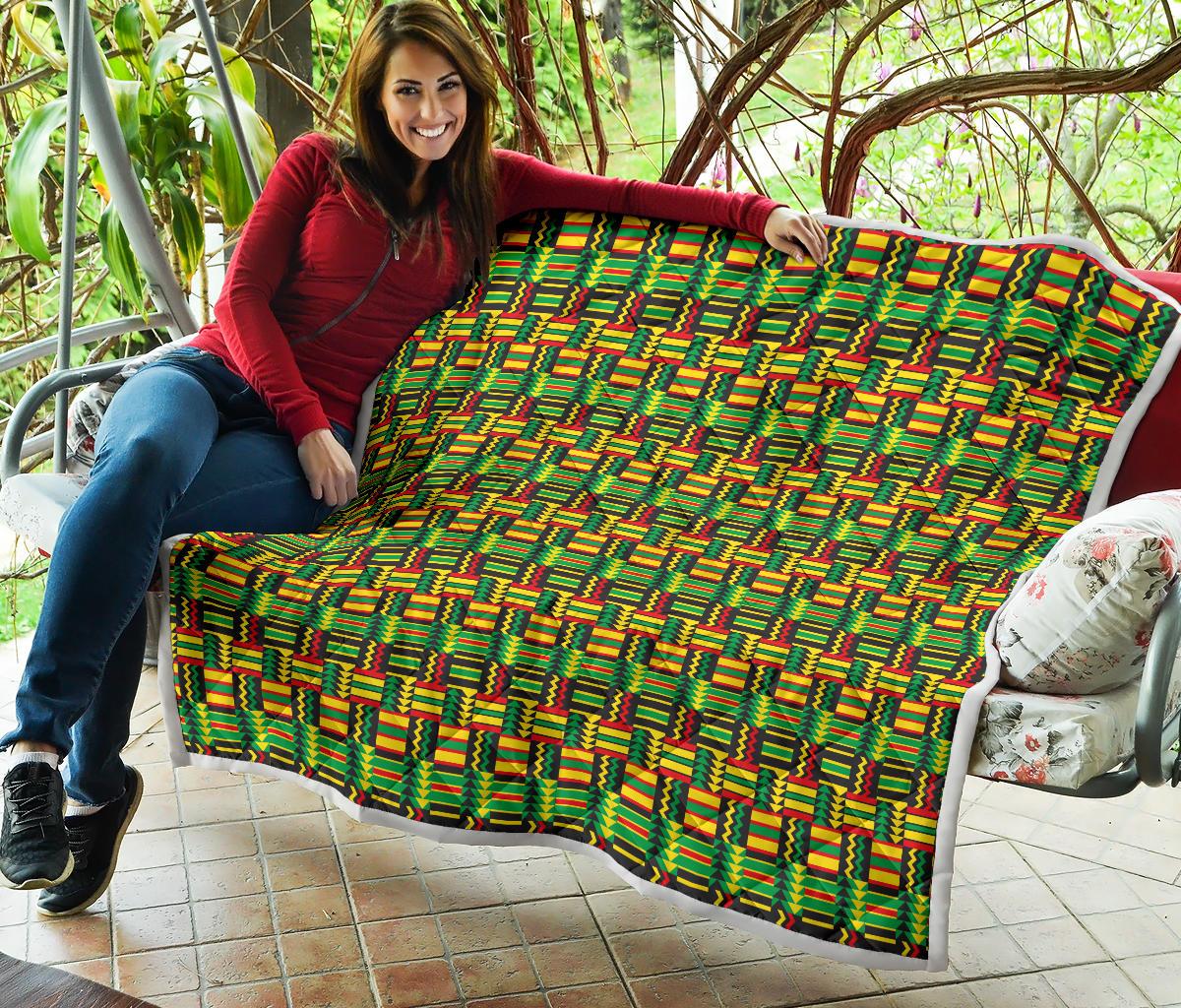 African Zip Zag Print Pattern Premium Quilt-JTAMIGO.COM