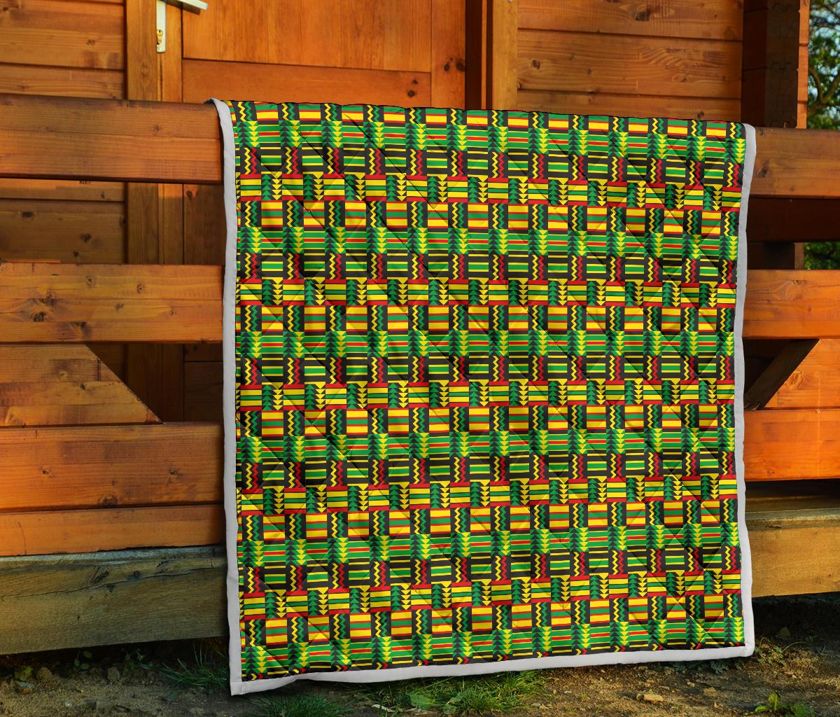 African Zip Zag Print Pattern Premium Quilt-JTAMIGO.COM