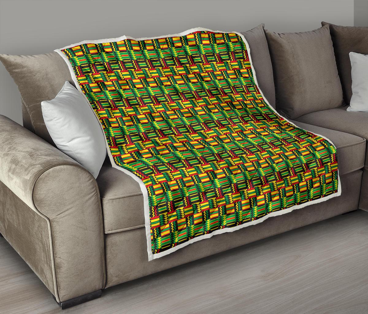 African Zip Zag Print Pattern Premium Quilt-JTAMIGO.COM