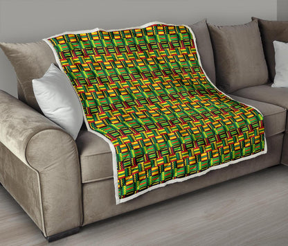 African Zip Zag Print Pattern Premium Quilt-JTAMIGO.COM