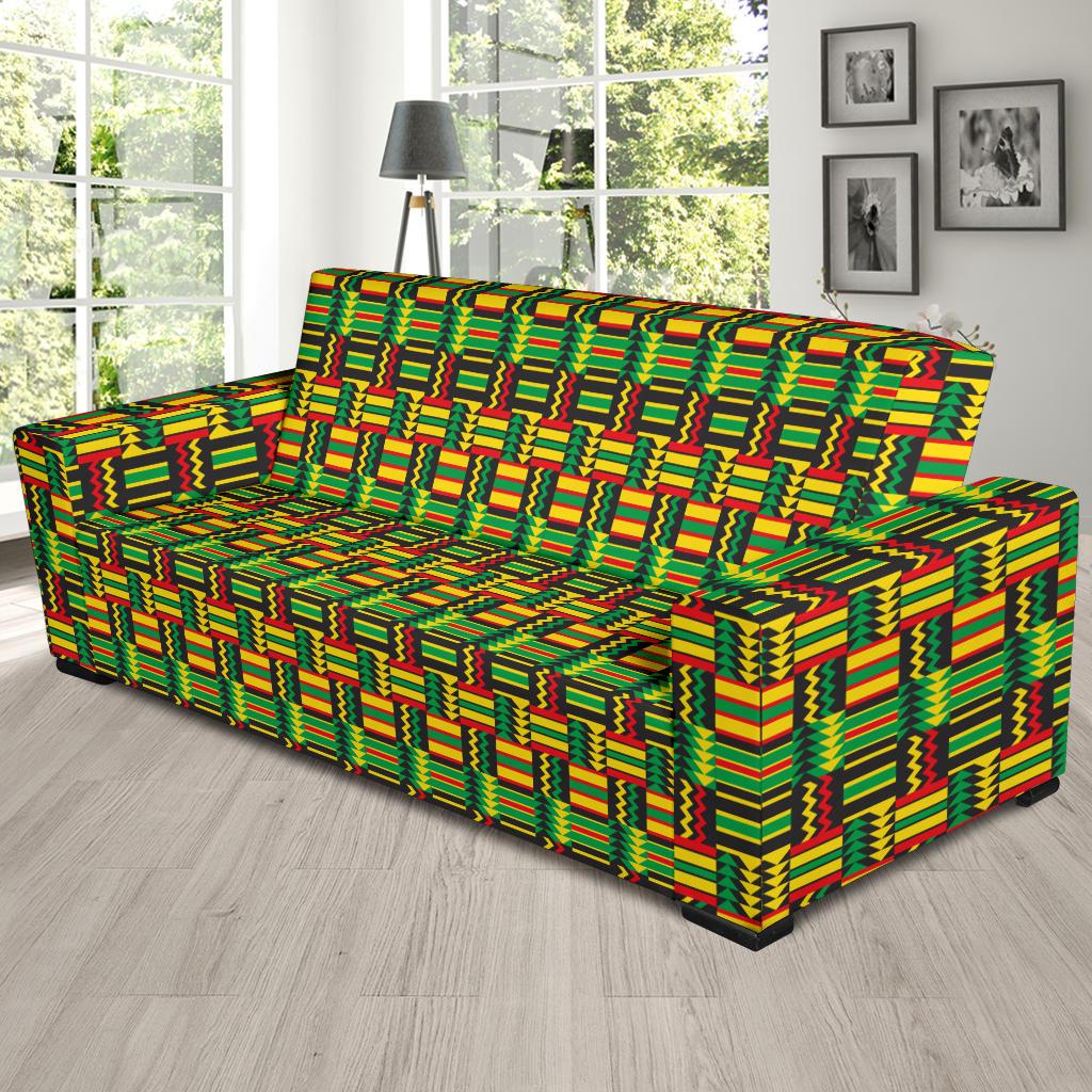 African Zip Zag Print Pattern Sofa Slipcover-JTAMIGO.COM
