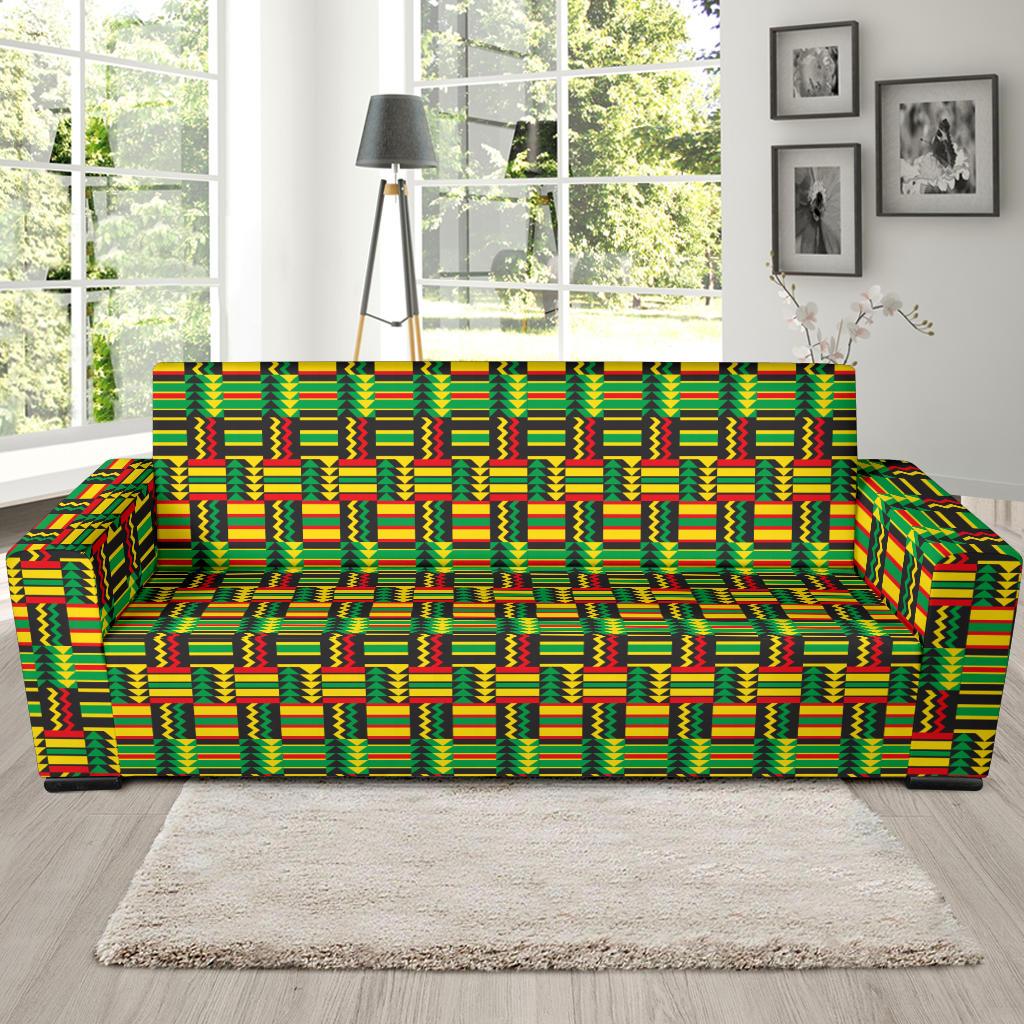 African Zip Zag Print Pattern Sofa Slipcover-JTAMIGO.COM
