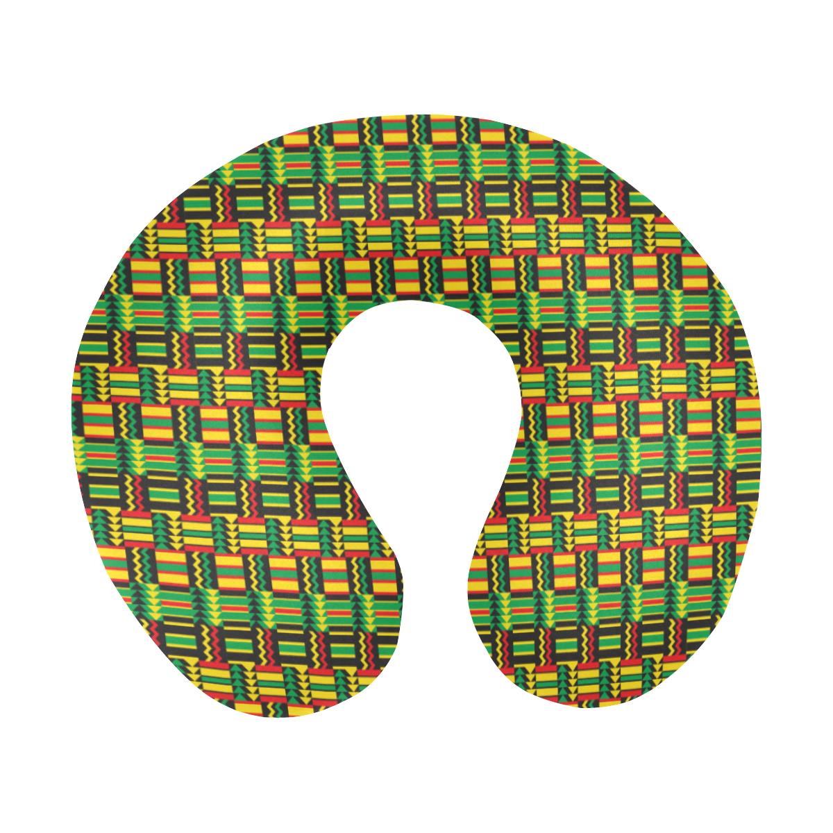 African Zip Zag Print Pattern U-Shaped Travel Neck Pillow-JTAMIGO.COM