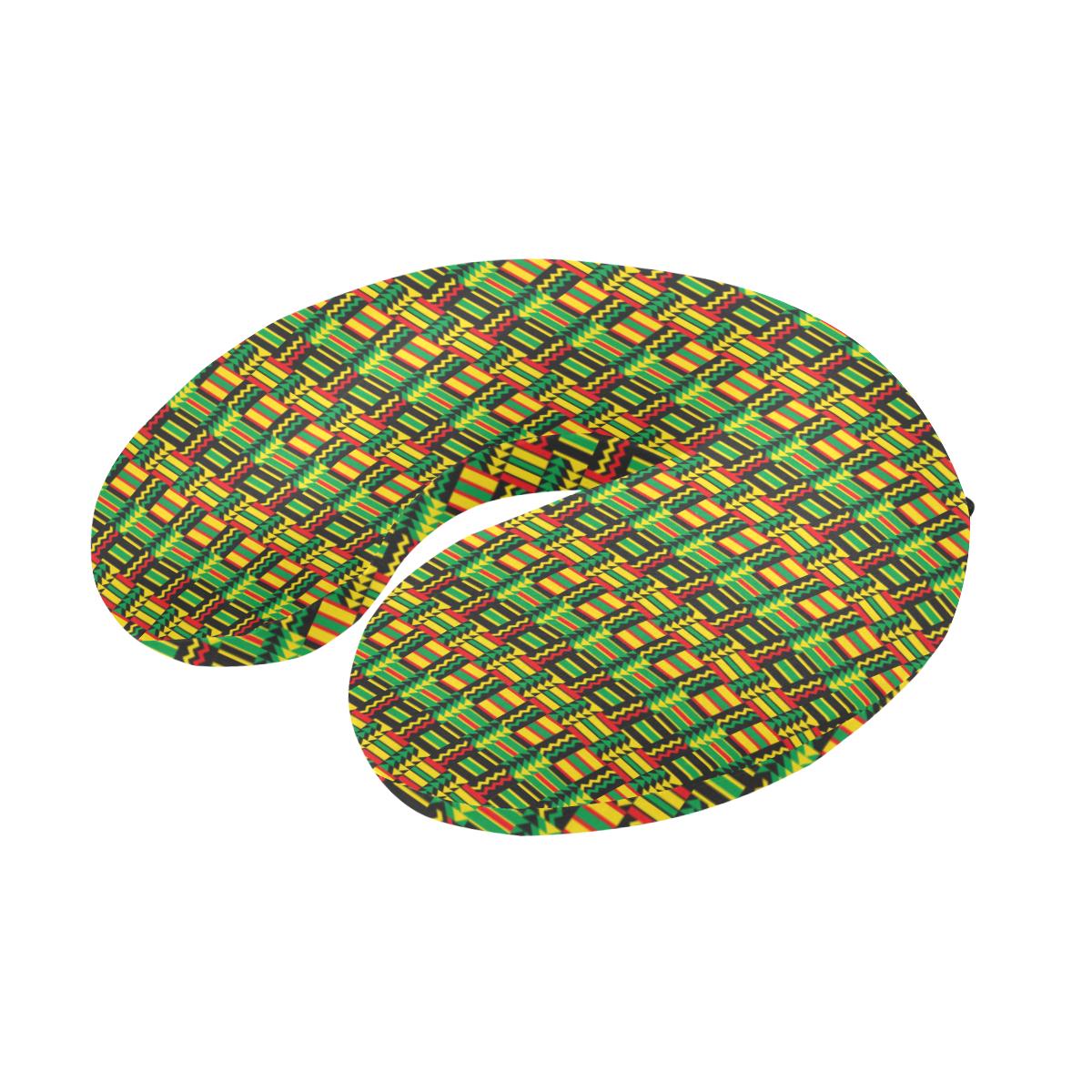African Zip Zag Print Pattern U-Shaped Travel Neck Pillow-JTAMIGO.COM