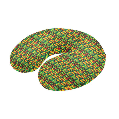 African Zip Zag Print Pattern U-Shaped Travel Neck Pillow-JTAMIGO.COM