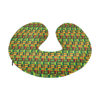 African Zip Zag Print Pattern U-Shaped Travel Neck Pillow-JTAMIGO.COM