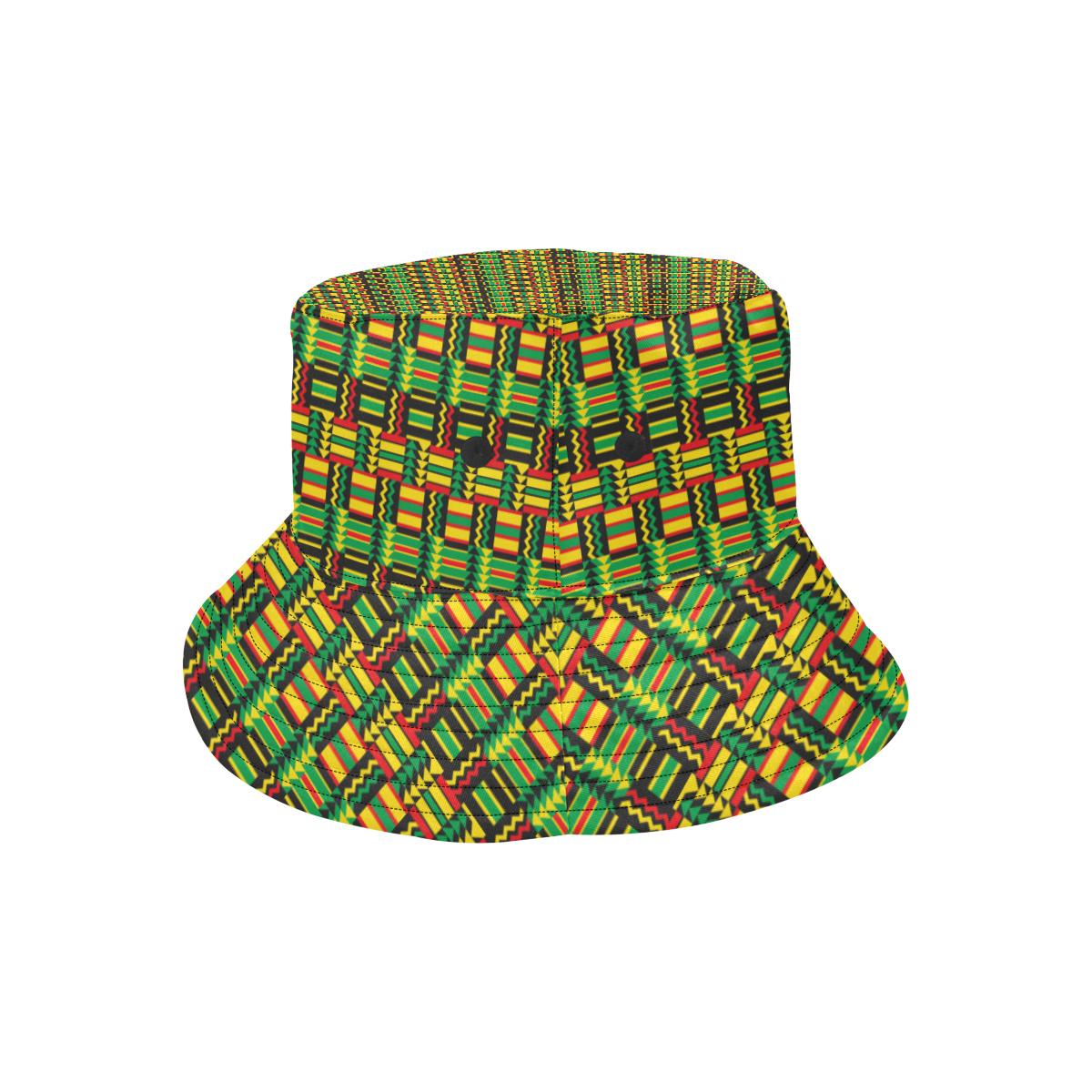 African Zip Zag Print Pattern Unisex Bucket Hat