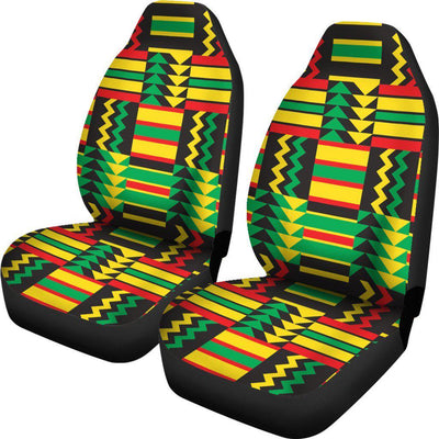 African Zip Zag Print Pattern Universal Fit Car Seat Covers