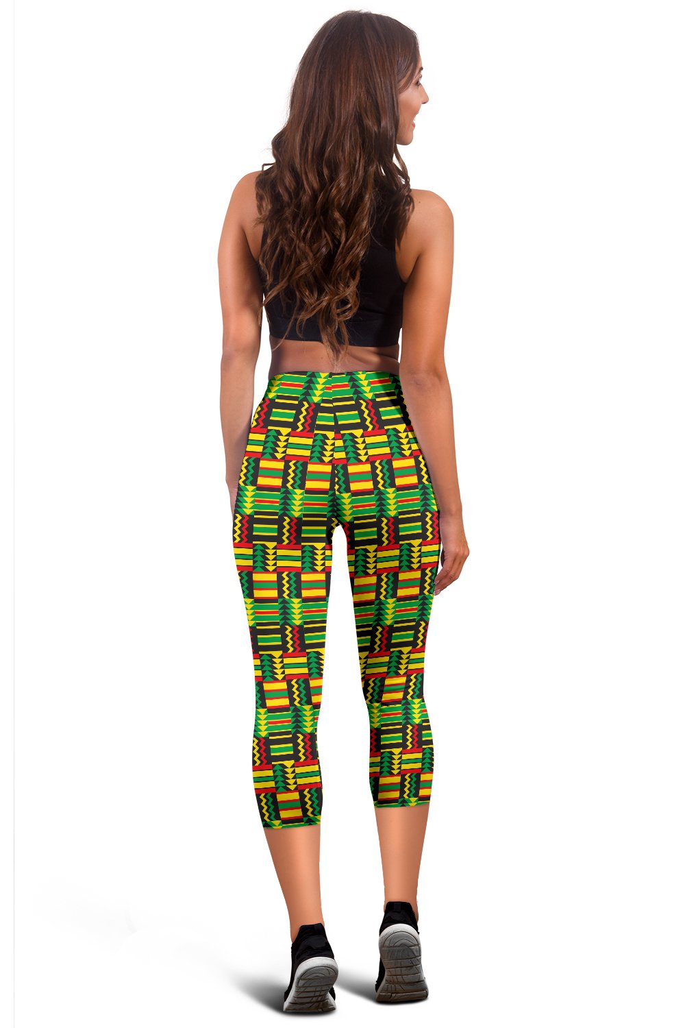 African Zip Zag Print Pattern Women Capris