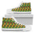 African Zip Zag Print Pattern Women High Top Shoes