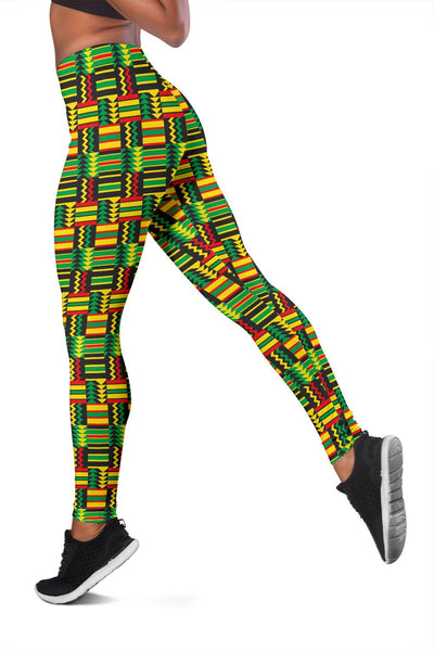 African Zip Zag Print Pattern Women Leggings