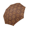 Agricultural Brown Wheat Print Pattern Automatic Foldable Umbrella