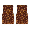 Agricultural Brown Wheat Print Pattern Car Floor Mats