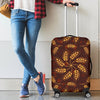 Agricultural Brown Wheat Print Pattern Luggage Cover Protector