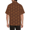 Agricultural Brown Wheat Print Pattern Men Aloha Hawaiian Shirt