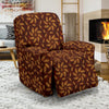 Agricultural Brown Wheat Print Pattern Recliner Slipcover-JTAMIGO.COM