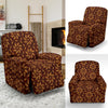 Agricultural Brown Wheat Print Pattern Recliner Slipcover-JTAMIGO.COM