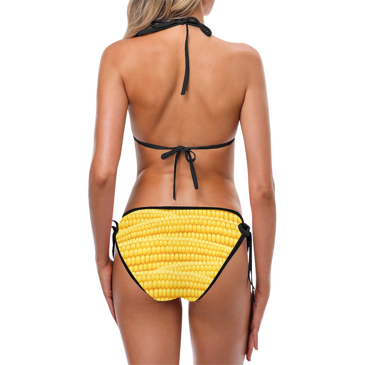 Agricultural Corn cob Pattern Custom Bikini Swimsuit (Model S01)