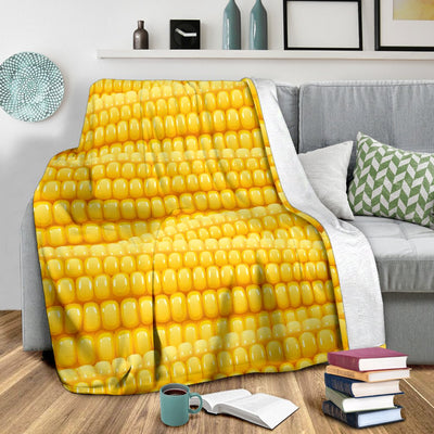 Agricultural Corn Cob Pattern Fleece Blanket