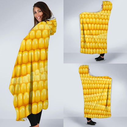 Agricultural Corn cob Pattern Hooded Blanket-JTAMIGO.COM