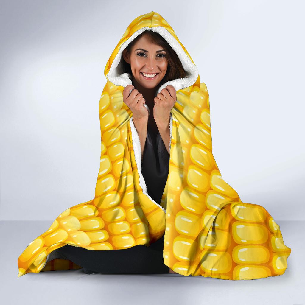 Agricultural Corn cob Pattern Hooded Blanket-JTAMIGO.COM