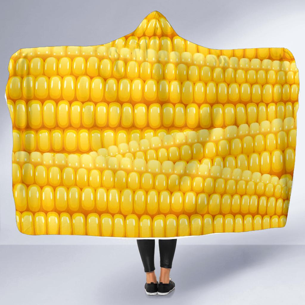 Agricultural Corn cob Pattern Hooded Blanket-JTAMIGO.COM