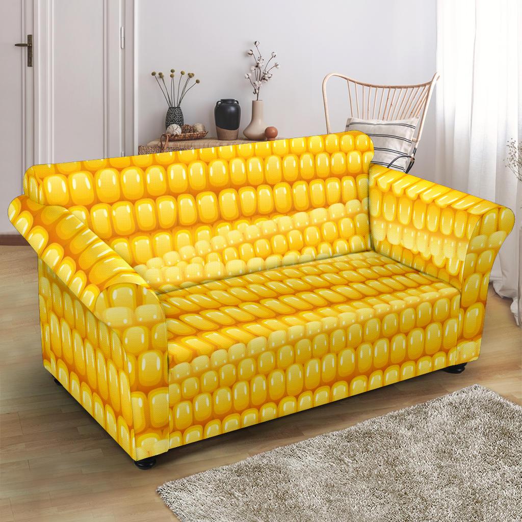 Agricultural Corn cob Pattern Loveseat Slipcover-JTAMIGO.COM