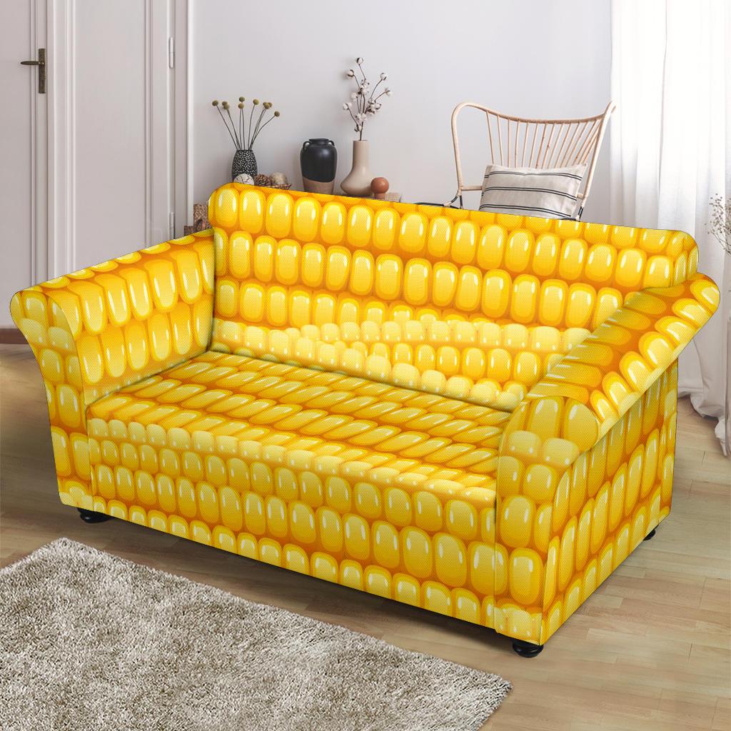 Agricultural Corn cob Pattern Loveseat Slipcover-JTAMIGO.COM