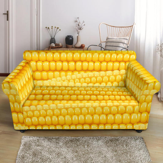 Agricultural Corn cob Pattern Loveseat Slipcover-JTAMIGO.COM