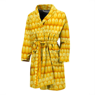 Agricultural Corn cob Pattern Men Bath Robe-JTAMIGO.COM