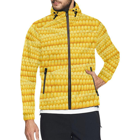 Agricultural Corn cob Pattern Men Windbreaker Jacket-JTAMIGO.COM