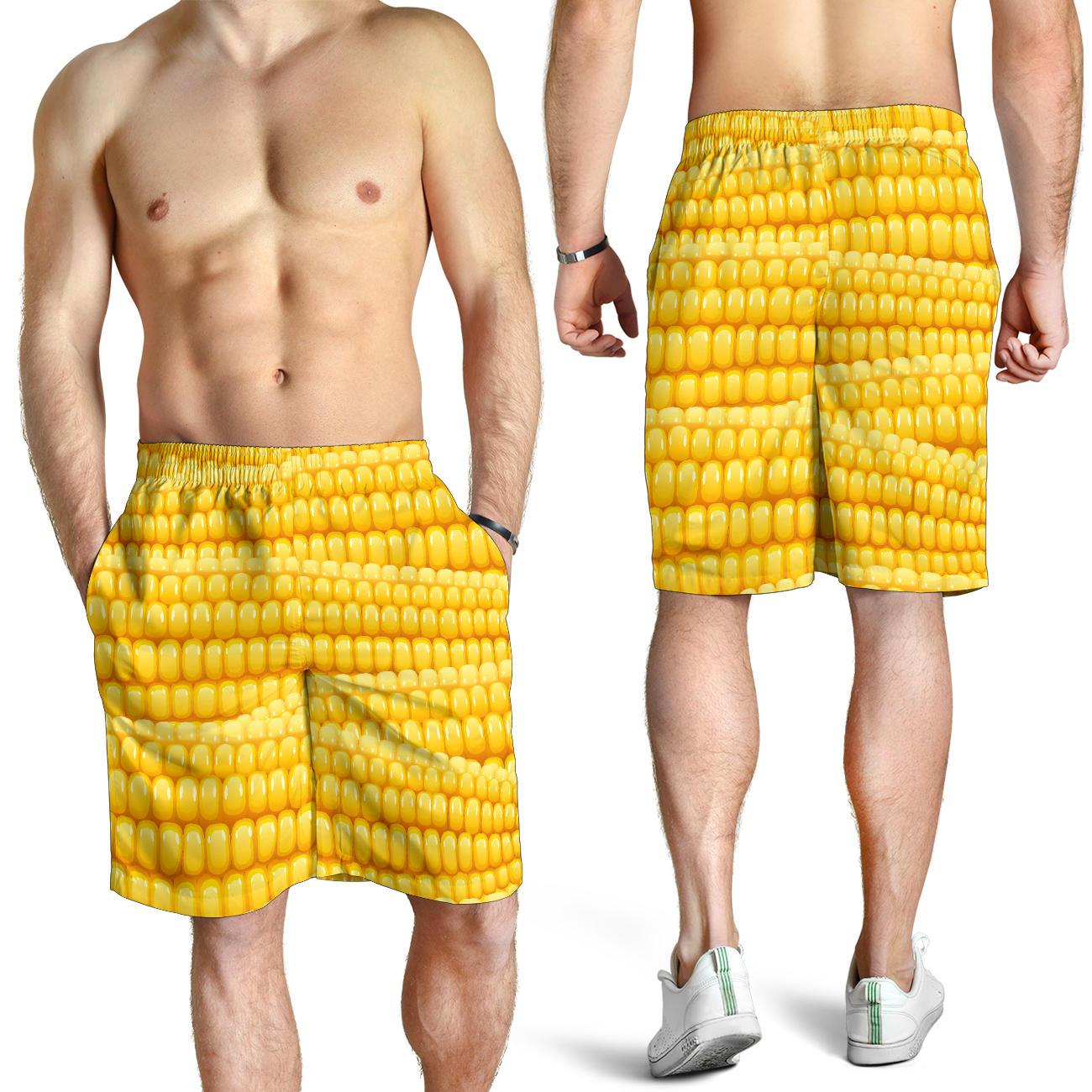 Agricultural Corn cob Pattern Mens Shorts-JTAMIGO.COM