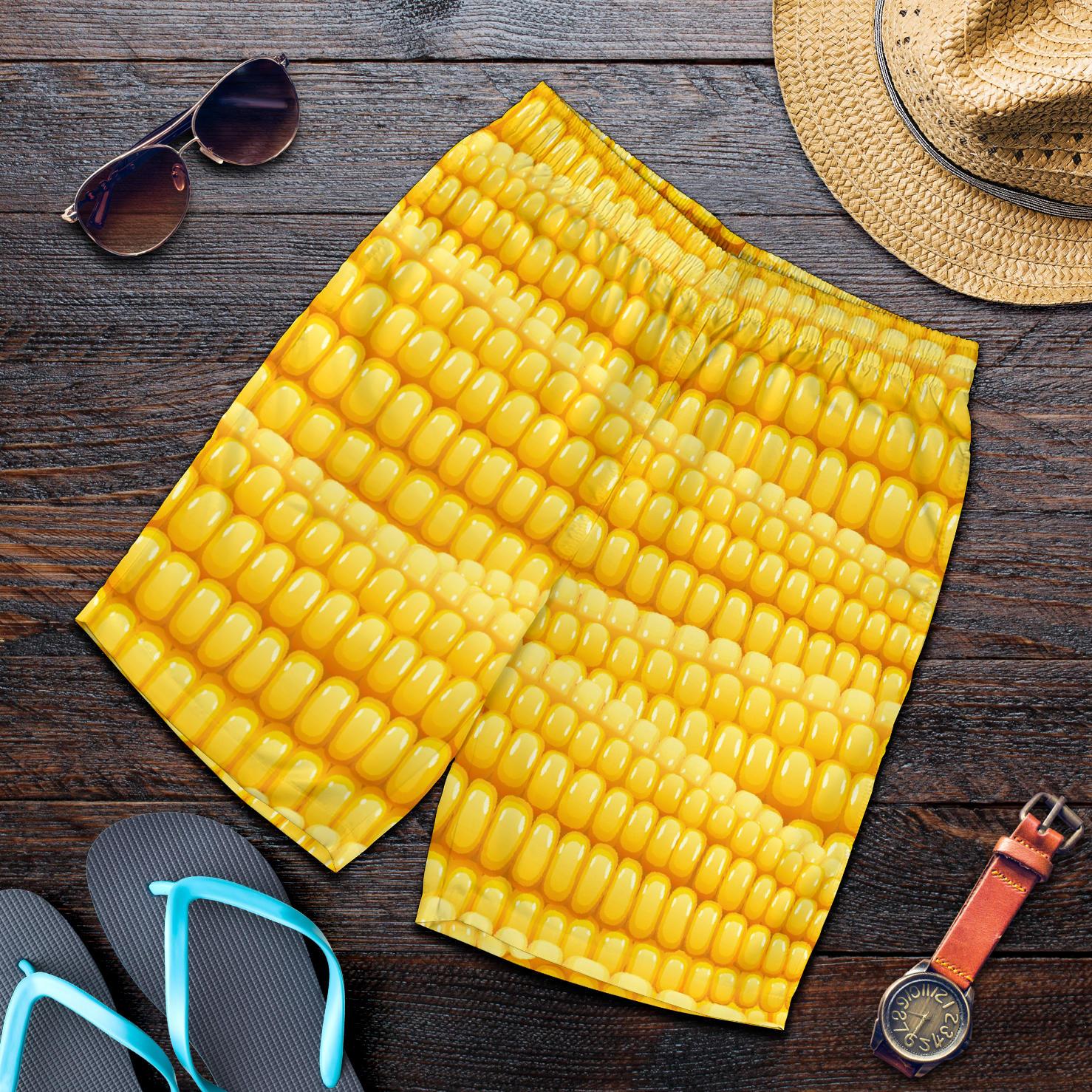 Agricultural Corn cob Pattern Mens Shorts-JTAMIGO.COM