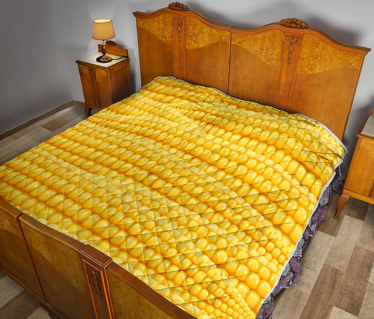 Agricultural Corn cob Pattern Premium Quilt-JTAMIGO.COM