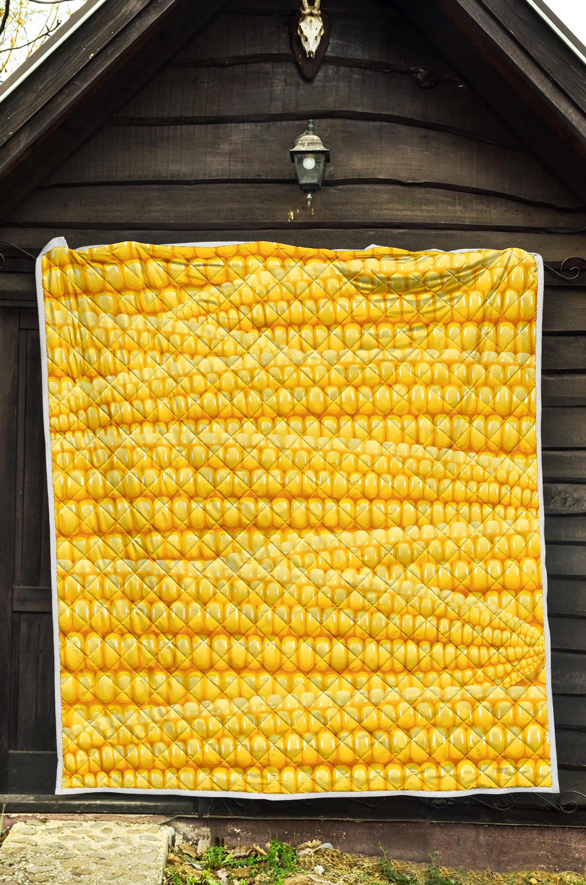 Agricultural Corn cob Pattern Premium Quilt-JTAMIGO.COM