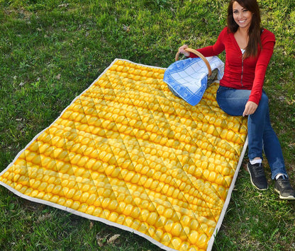 Agricultural Corn cob Pattern Premium Quilt-JTAMIGO.COM