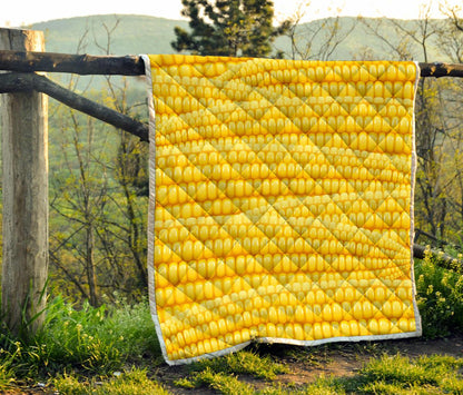Agricultural Corn cob Pattern Premium Quilt-JTAMIGO.COM
