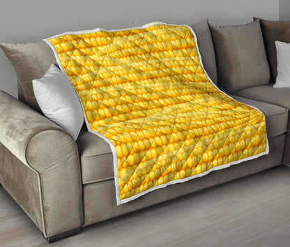 Agricultural Corn cob Pattern Premium Quilt-JTAMIGO.COM