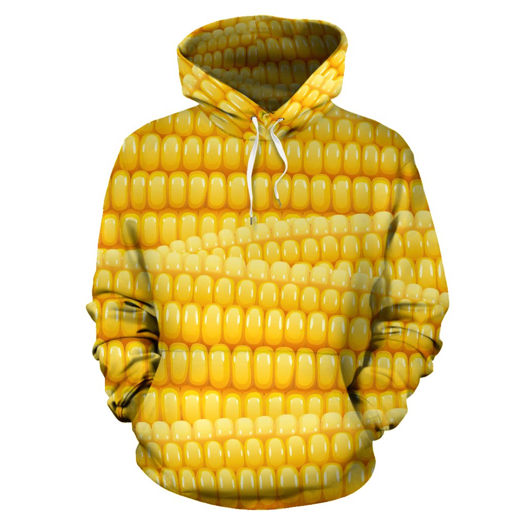 Agricultural Corn cob Pattern Pullover Hoodie