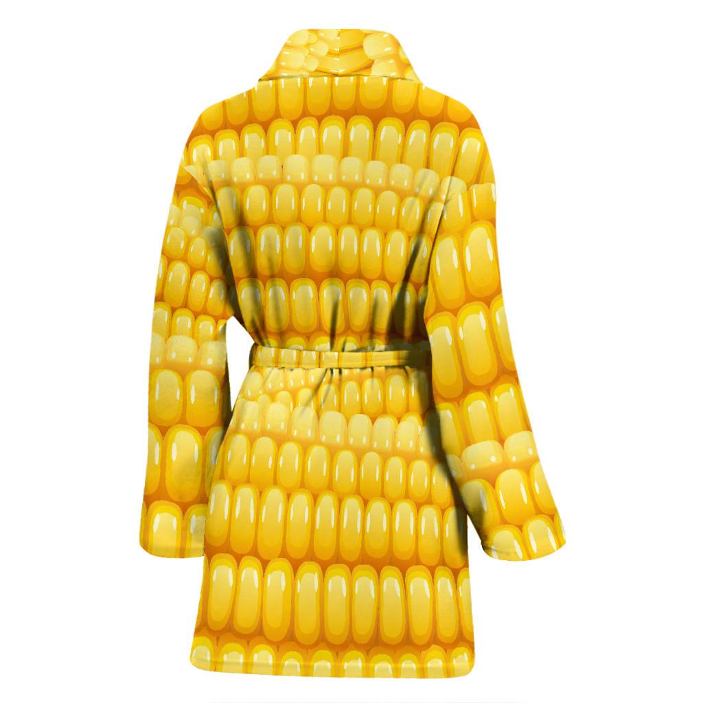 Agricultural Corn cob Pattern Women Bath Robe-JTAMIGO.COM